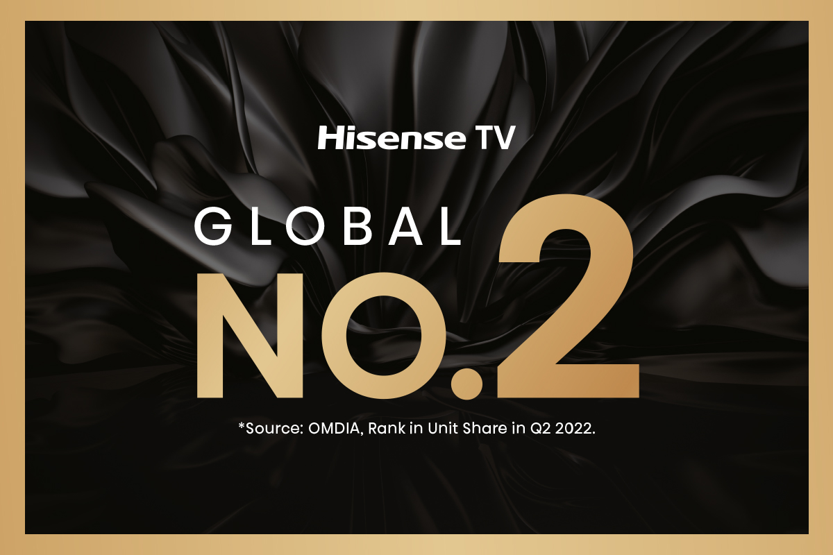 La cuota de volumen de embarques de Hisense TV se sitúa en el segundo puesto mundial, manteniendo el crecimiento durante 3 años consecutivos